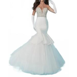 NEW TIFFANY DESIGNS women's formal dress in ivory ivory